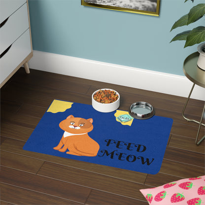 DCAL Feed meow "Paws and Posh" Pet Food Mat (12x18)