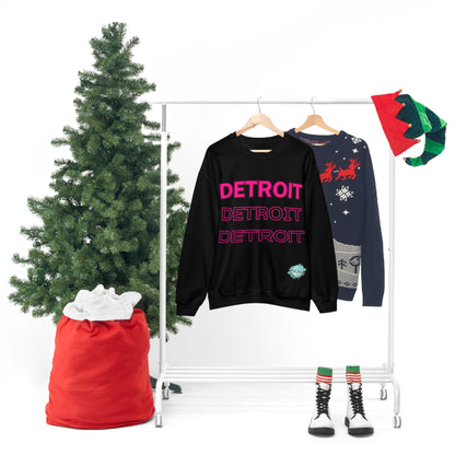 DCAL Downtown Diaries "Pink Detroit" Unisex Heavy Blend™ Crewneck Sweatshirt