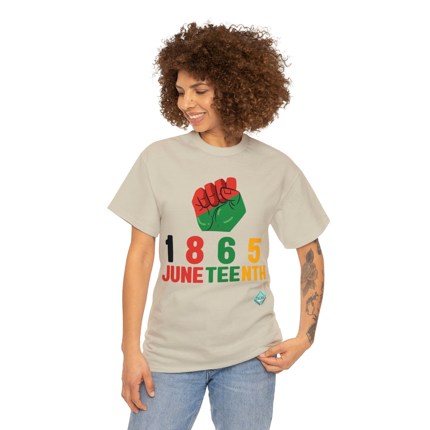 DCAL Juneteenth "1865 Fist" Unisex Heavy Cotton Tee