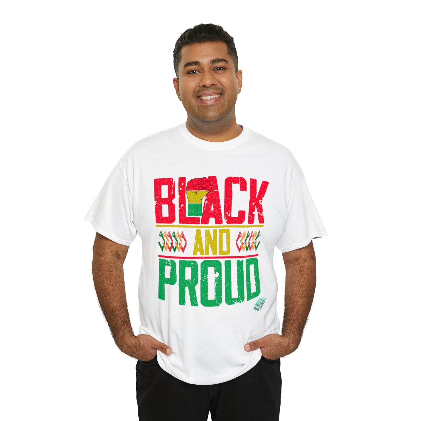 DCAL Juneteenth "Black and Proud" Unisex Heavy Cotton Tee