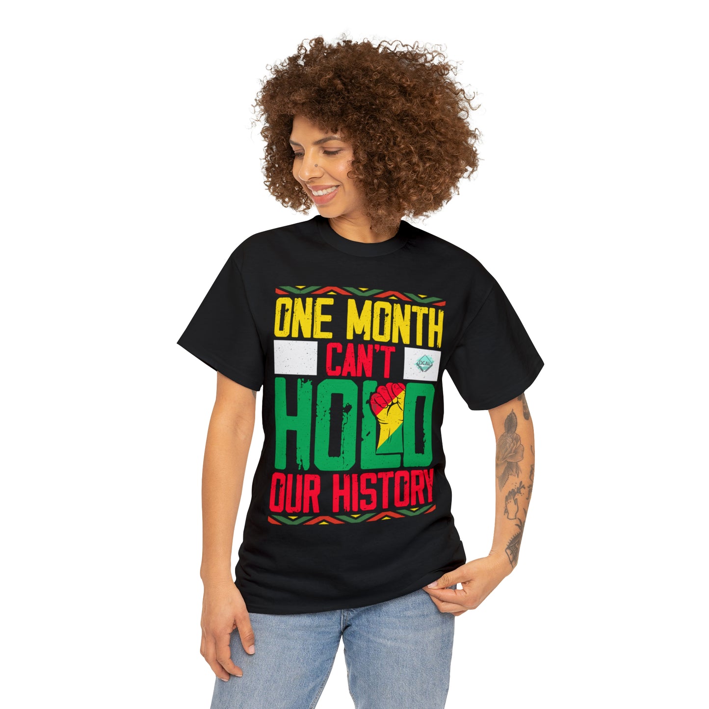 DCAL Juneteenth "Can't Hold Our History" Unisex Heavy Cotton Tee