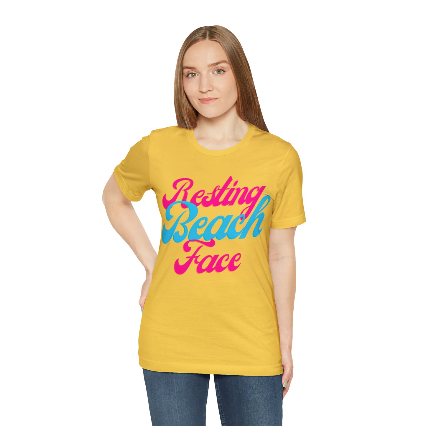 DCAL Beach Collection "Resting Beach Face" Unisex Jersey Short Sleeve Tee