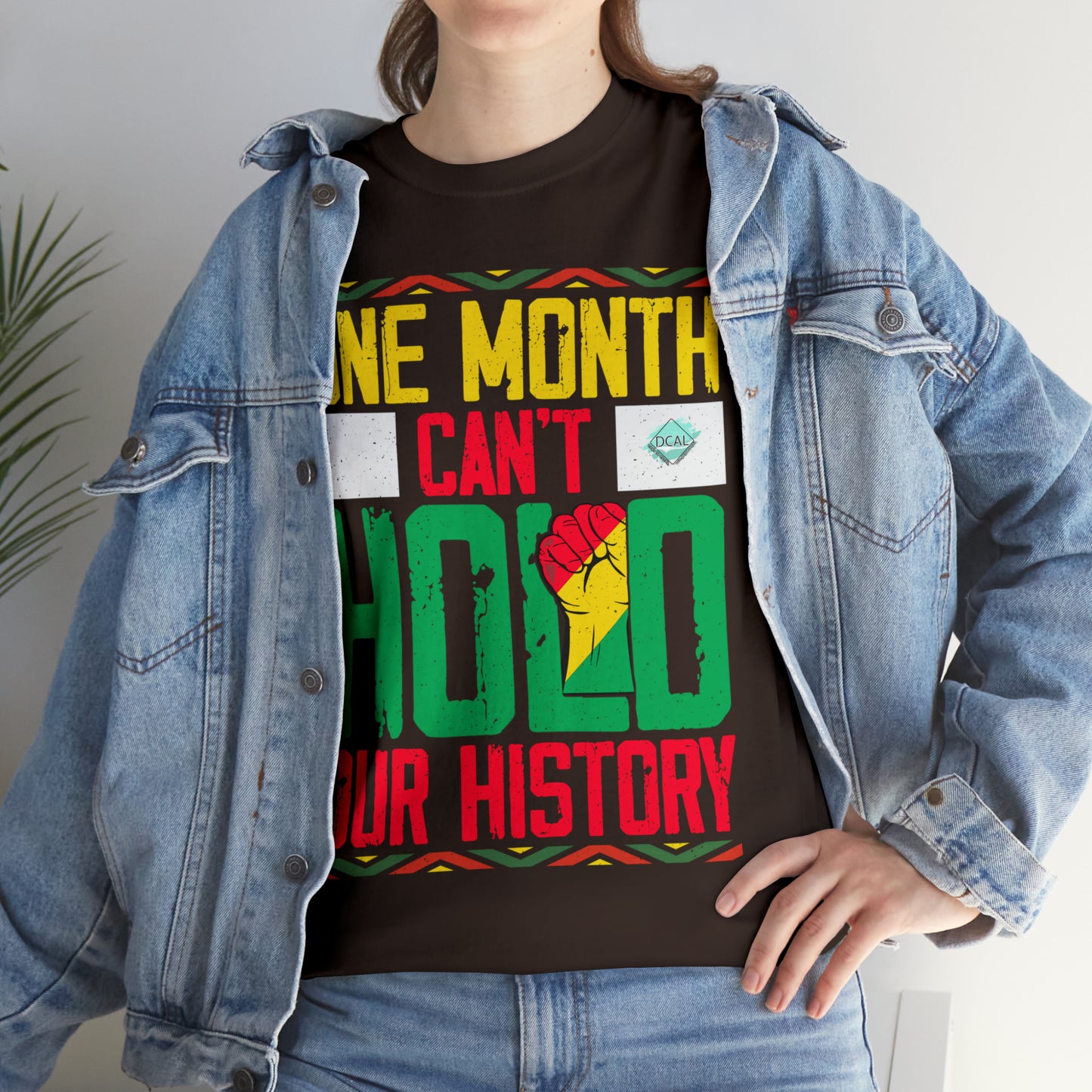 DCAL Juneteenth "Can't Hold Our History" Unisex Heavy Cotton Tee