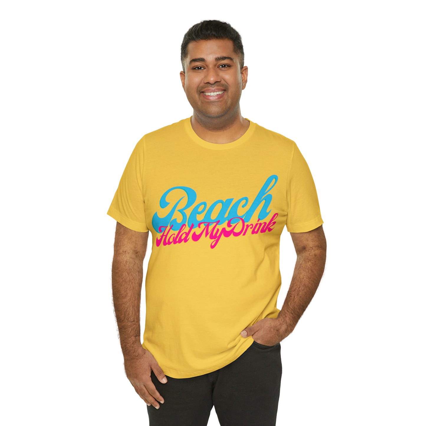 DCAL Beach Collection "Beach Hold My Drink" Unisex Jersey Short Sleeve Tee