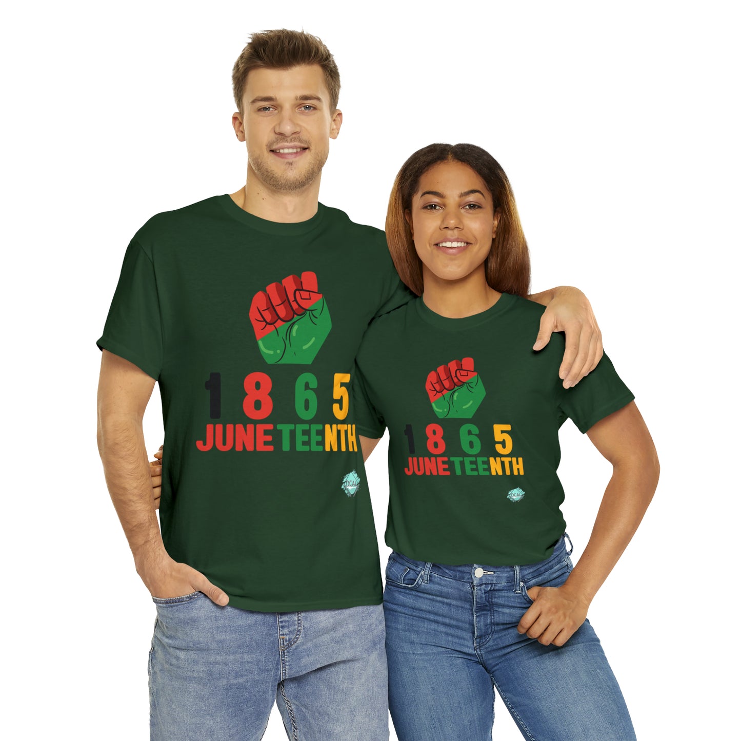 DCAL Juneteenth "1865 Fist" Unisex Heavy Cotton Tee