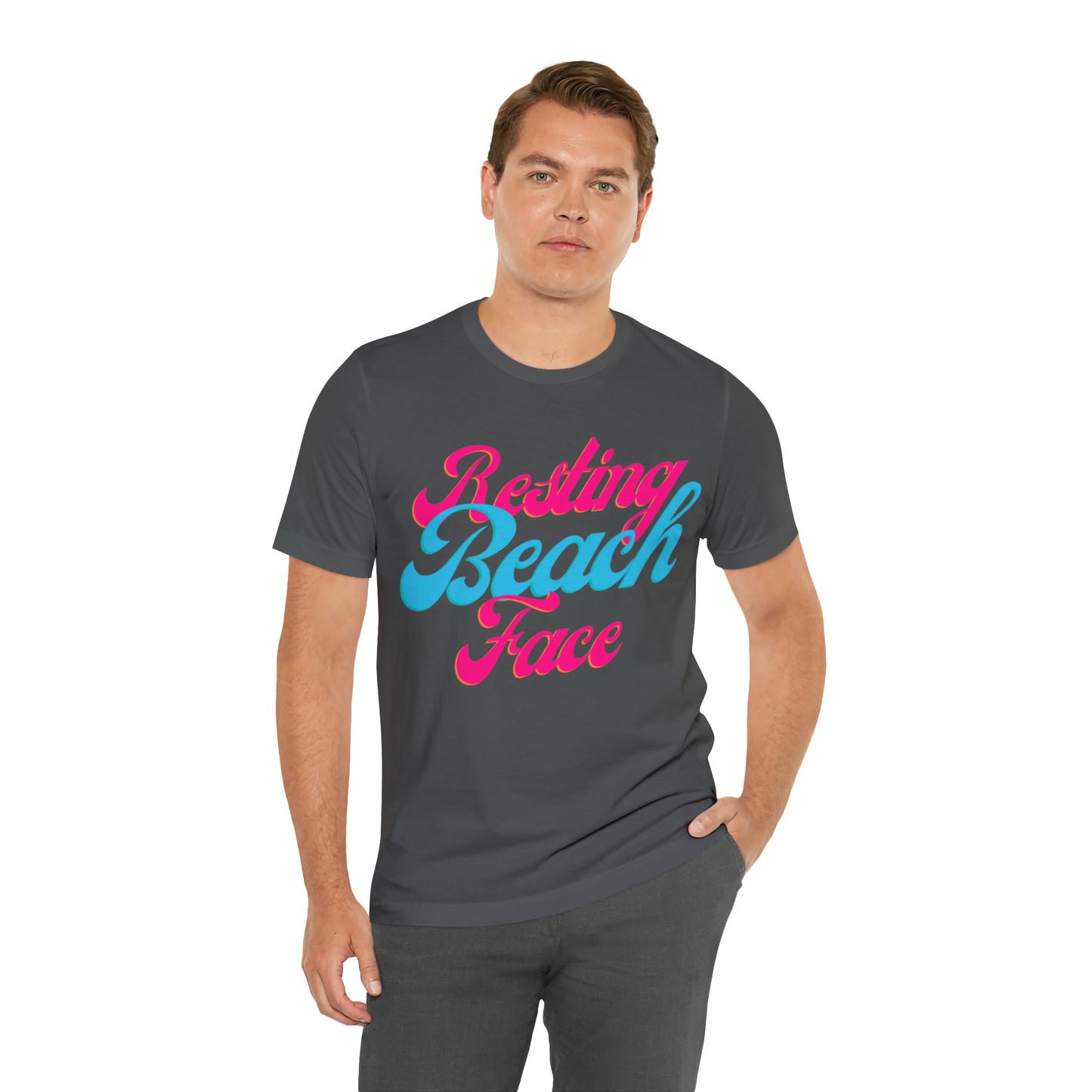 DCAL Beach Collection "Resting Beach Face" Unisex Jersey Short Sleeve Tee