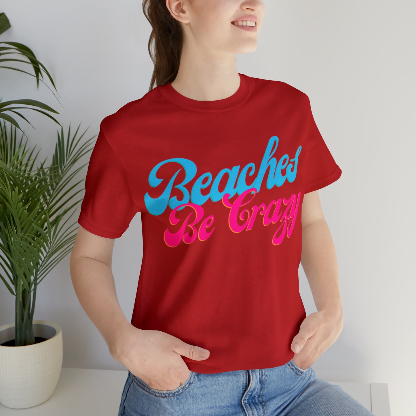 DCAL Beach Collection "Beaches Be Crazy' Unisex Jersey Short Sleeve Tee