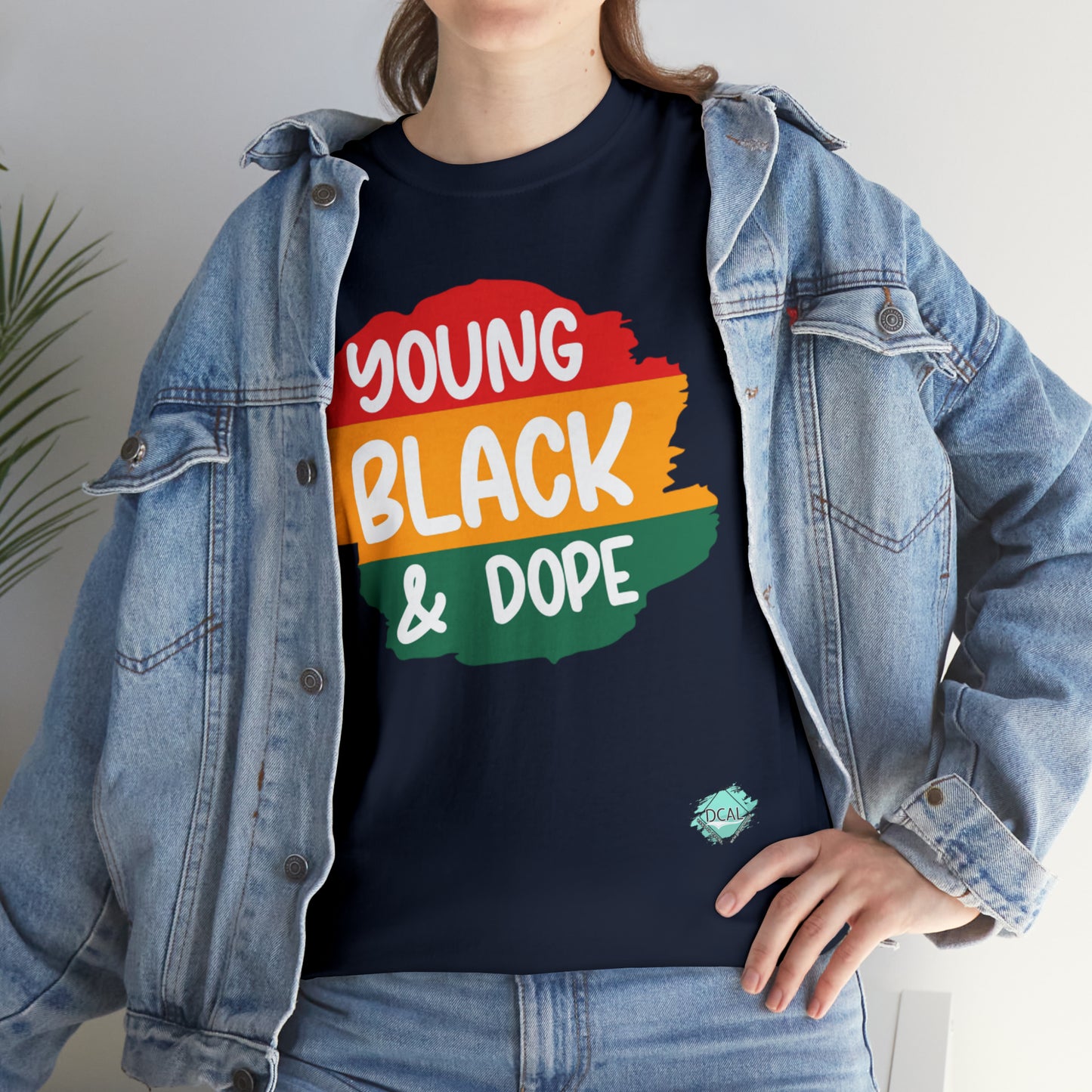 DCAL Juneteenth "Young Black and Dope" Unisex Heavy Cotton Tee