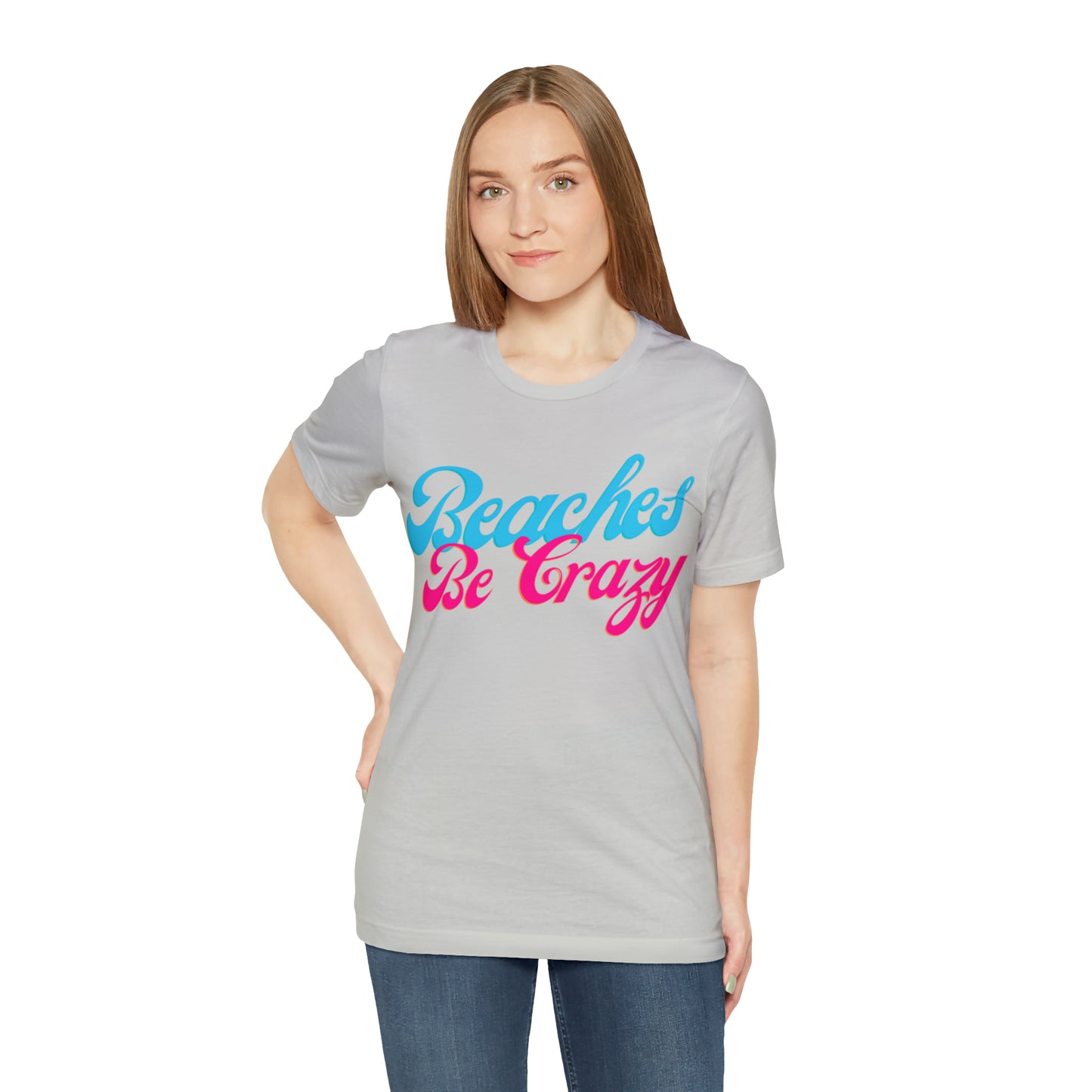 DCAL Beach Collection "Beaches Be Crazy' Unisex Jersey Short Sleeve Tee