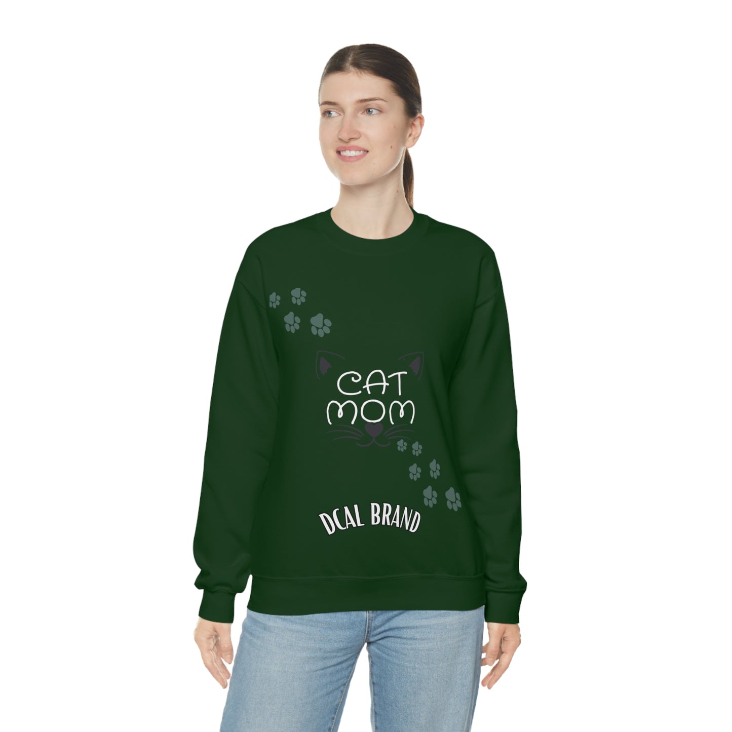 DCAL Meow Collection "Cat Mom" Unisex Heavy Blend™ Crewneck Sweatshirt