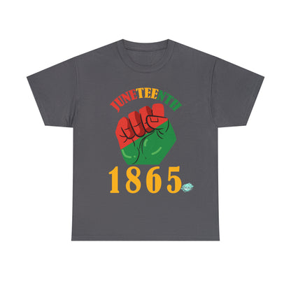 DCAL Juneteenth "1865 Fist" Unisex Heavy Cotton Tee