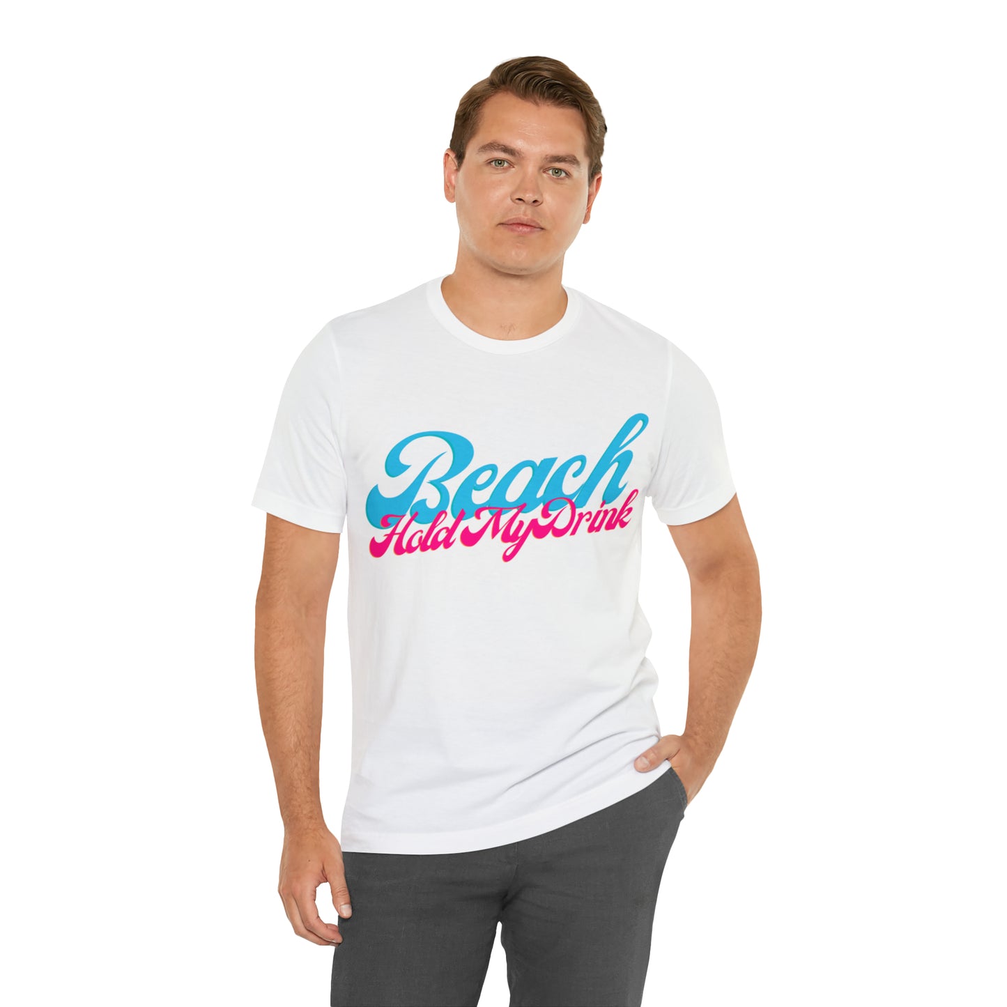 DCAL Beach Collection "Beach Hold My Drink" Unisex Jersey Short Sleeve Tee