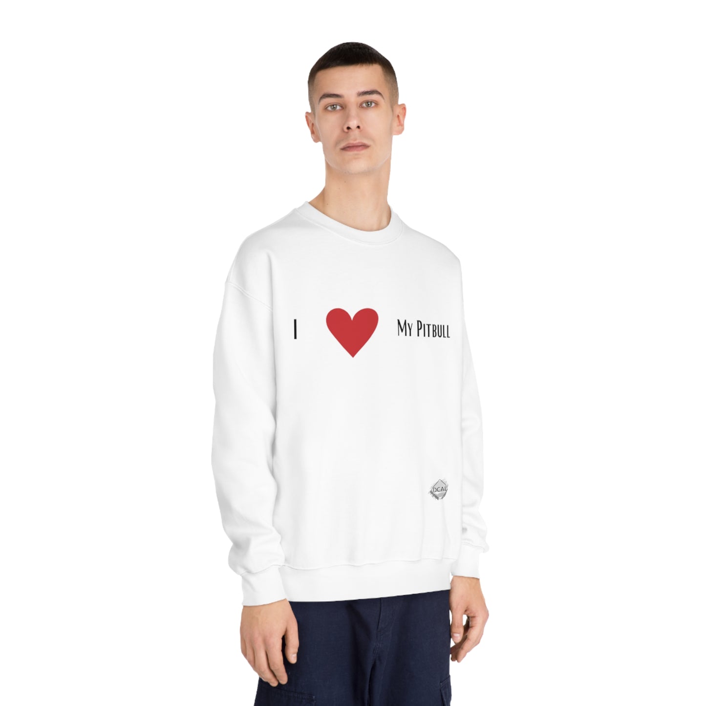 DCAL Graphic Tees "I Heart My PitBull" Unisex DryBlend® Crewneck Sweatshirt