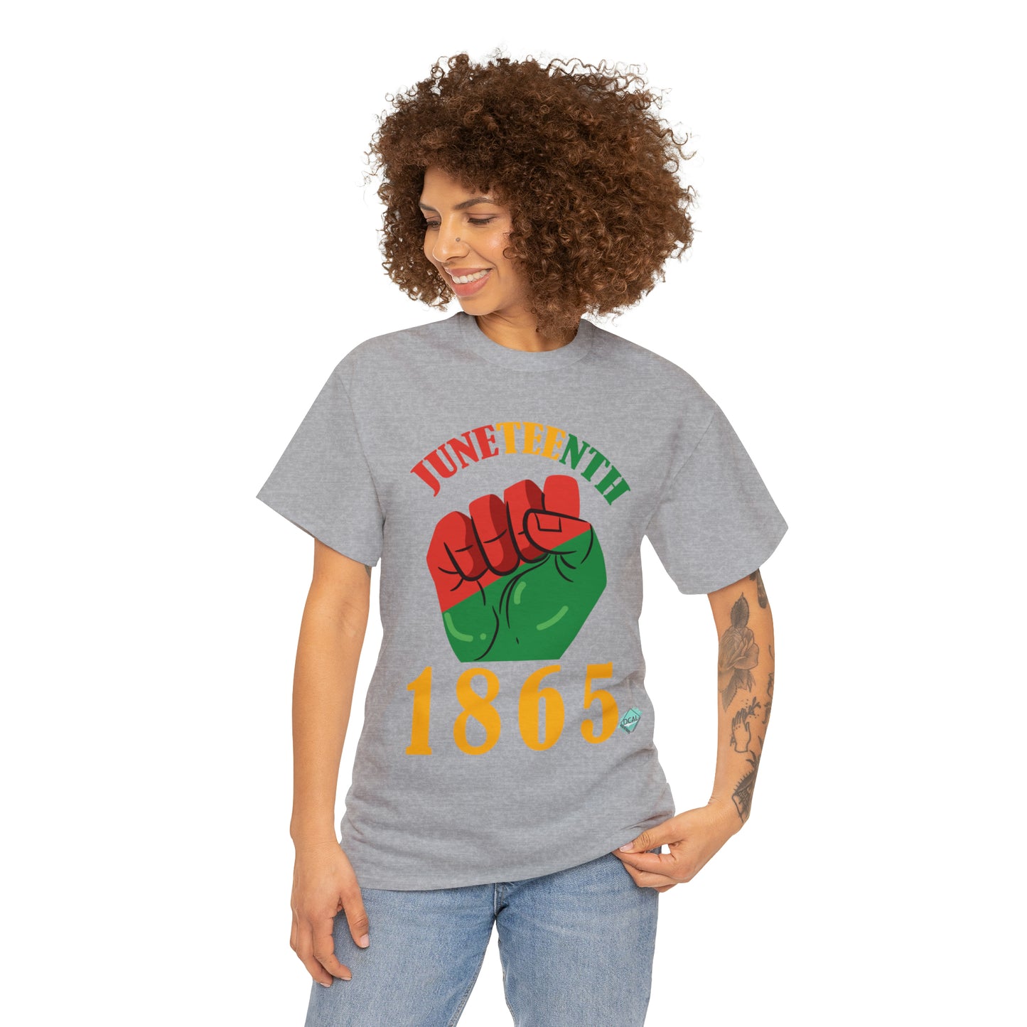 DCAL Juneteenth "1865 Fist" Unisex Heavy Cotton Tee