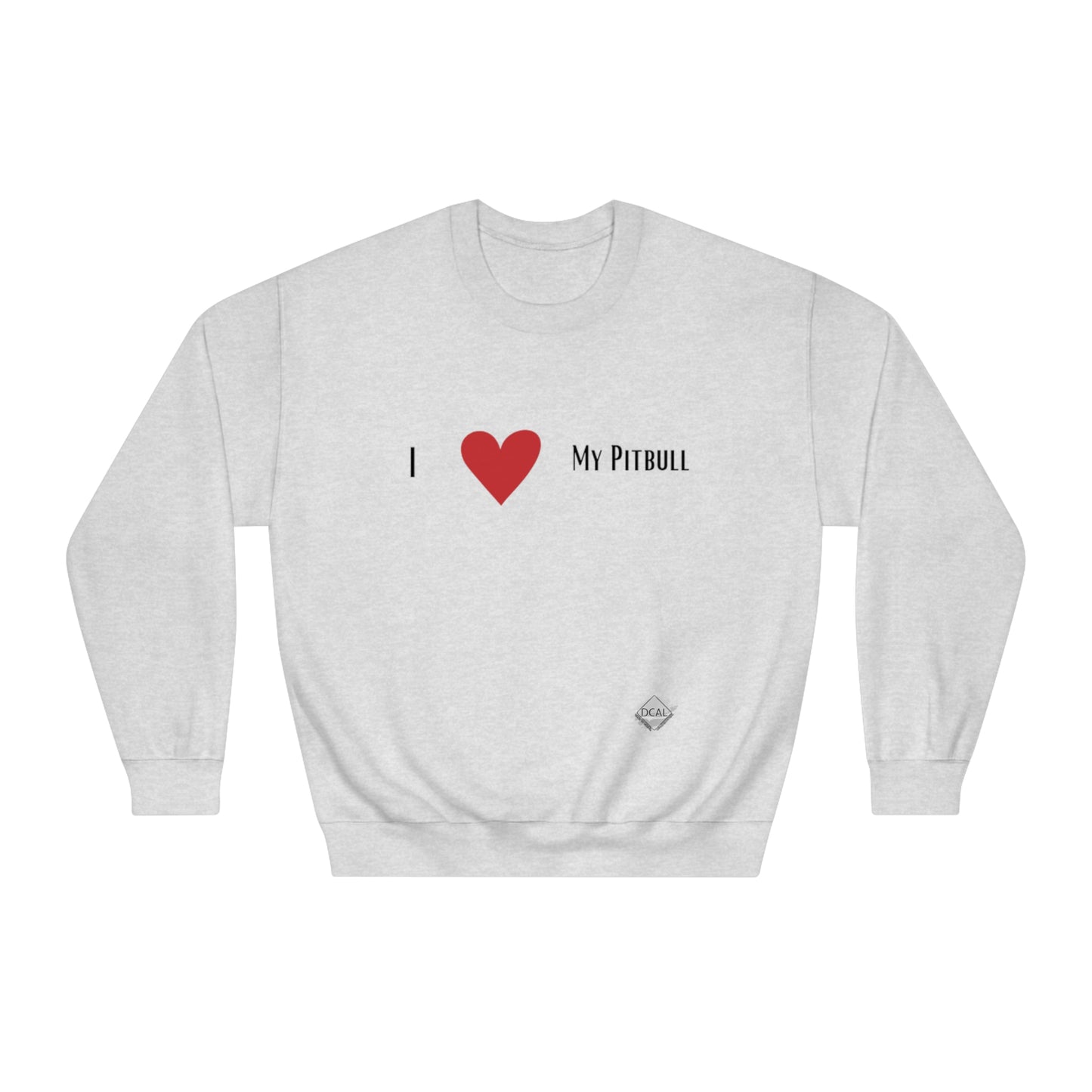 DCAL Graphic Tees "I Heart My PitBull" Unisex DryBlend® Crewneck Sweatshirt