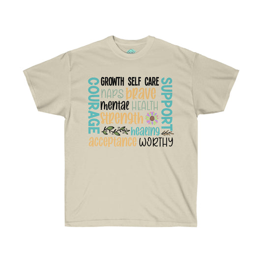 DCAL Strength in Stiches "Self Care"  Unisex Ultra Cotton Tee