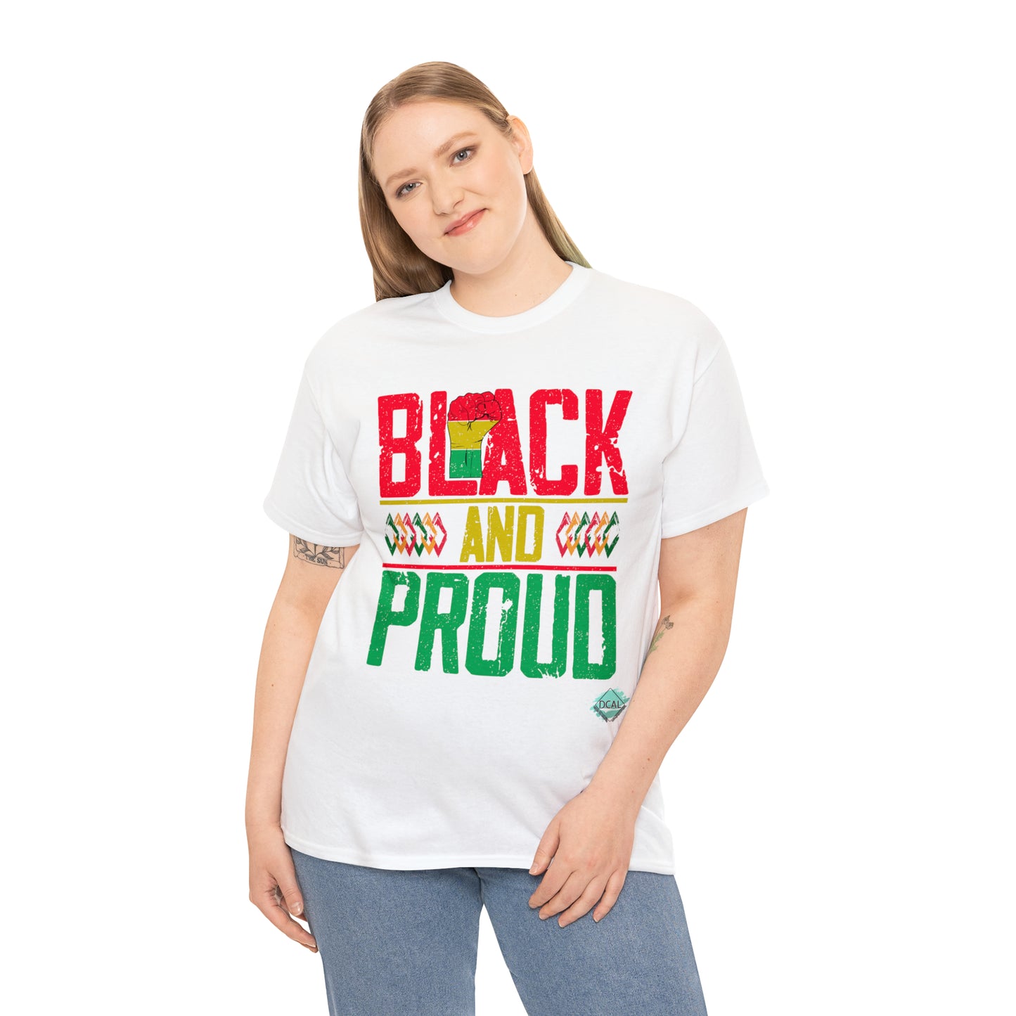 DCAL Juneteenth "Black and Proud" Unisex Heavy Cotton Tee