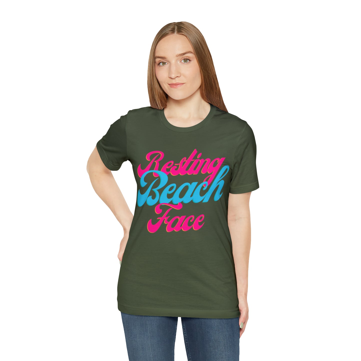 DCAL Beach Collection "Resting Beach Face" Unisex Jersey Short Sleeve Tee