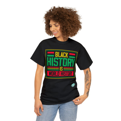 DCAL Juneteenth "World History" Unisex Heavy Cotton Tee