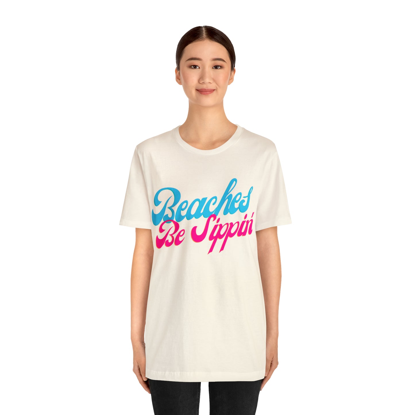 DCAL Beach Collection "Beaches be Sippin" Unisex Jersey Short Sleeve Tee