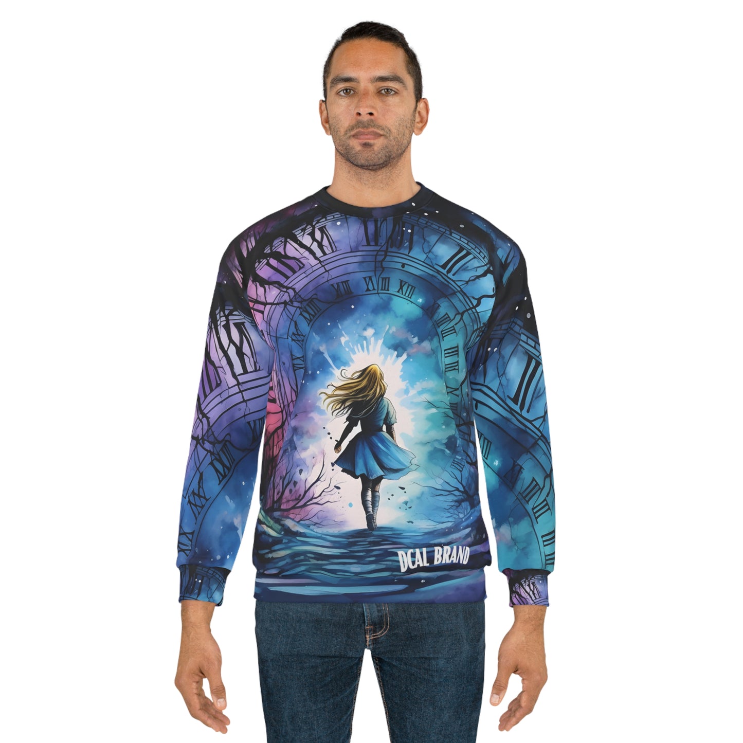 DCAL Graphic Tees "Clock" Halloween Unisex Sweatshirt