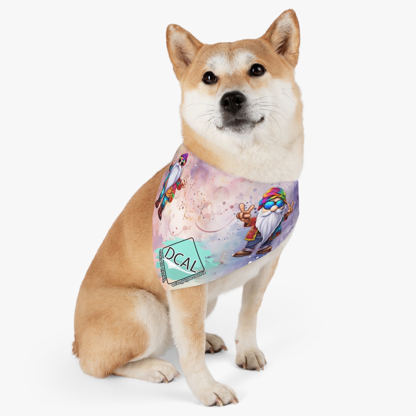 DCAL Paws and Posh "Gnome" Pet Bandana Collar