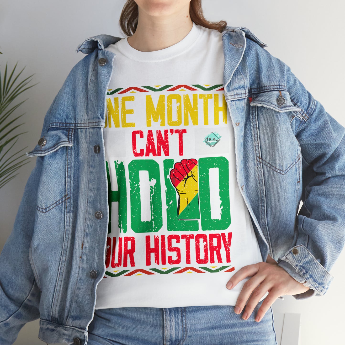 DCAL Juneteenth "Can't Hold Our History" Unisex Heavy Cotton Tee