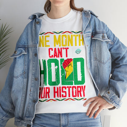 DCAL Juneteenth "Can't Hold Our History" Unisex Heavy Cotton Tee