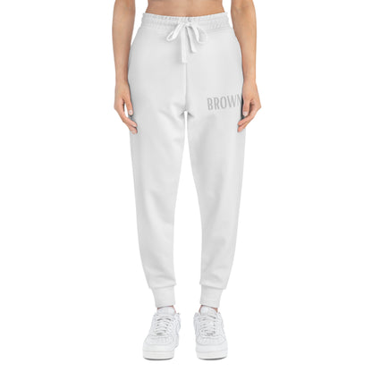 DCAL Brown Collection Bottoms "White" Athletic Joggers