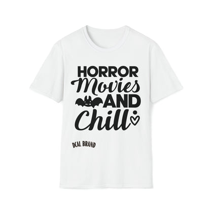 DCAL Graphic Tee Halloween "Horror Movies and Chill" Unisex Softstyle T-Shirt