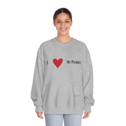 DCAL Graphic Tees "I Heart My PitBull" Unisex DryBlend® Crewneck Sweatshirt