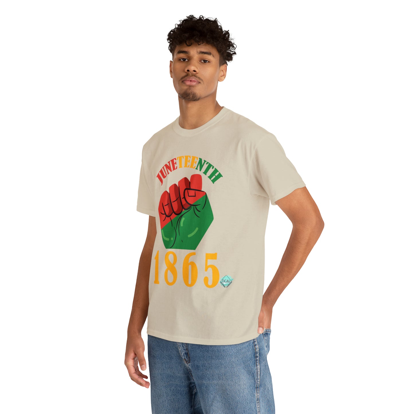 DCAL Juneteenth "1865 Fist" Unisex Heavy Cotton Tee