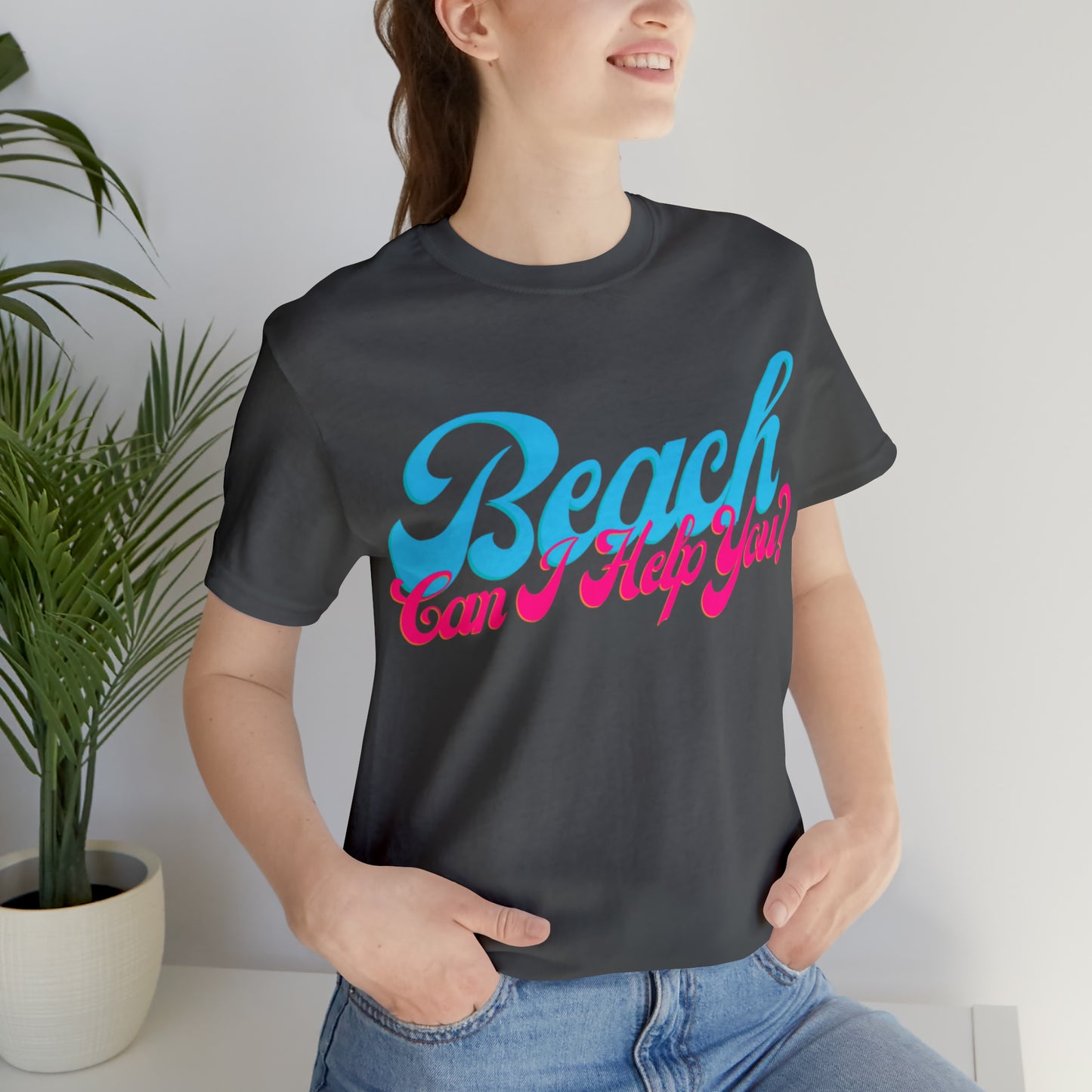 DCAL Beach Collection "Beach Can I Help You?' Unisex Jersey Short Sleeve Tee