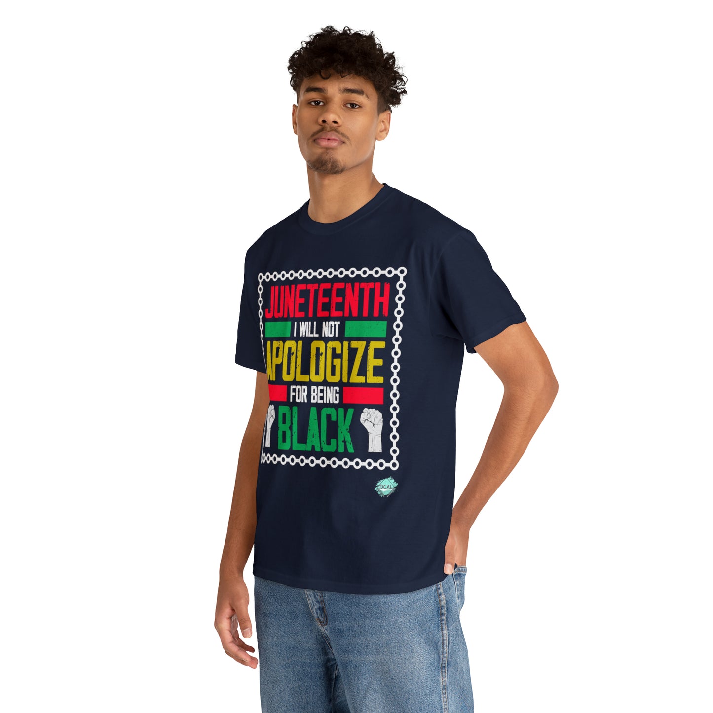 DCAL Juneteenth "Will Not Apologize" Unisex Heavy Cotton Tee