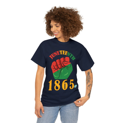 DCAL Juneteenth "1865 Fist" Unisex Heavy Cotton Tee