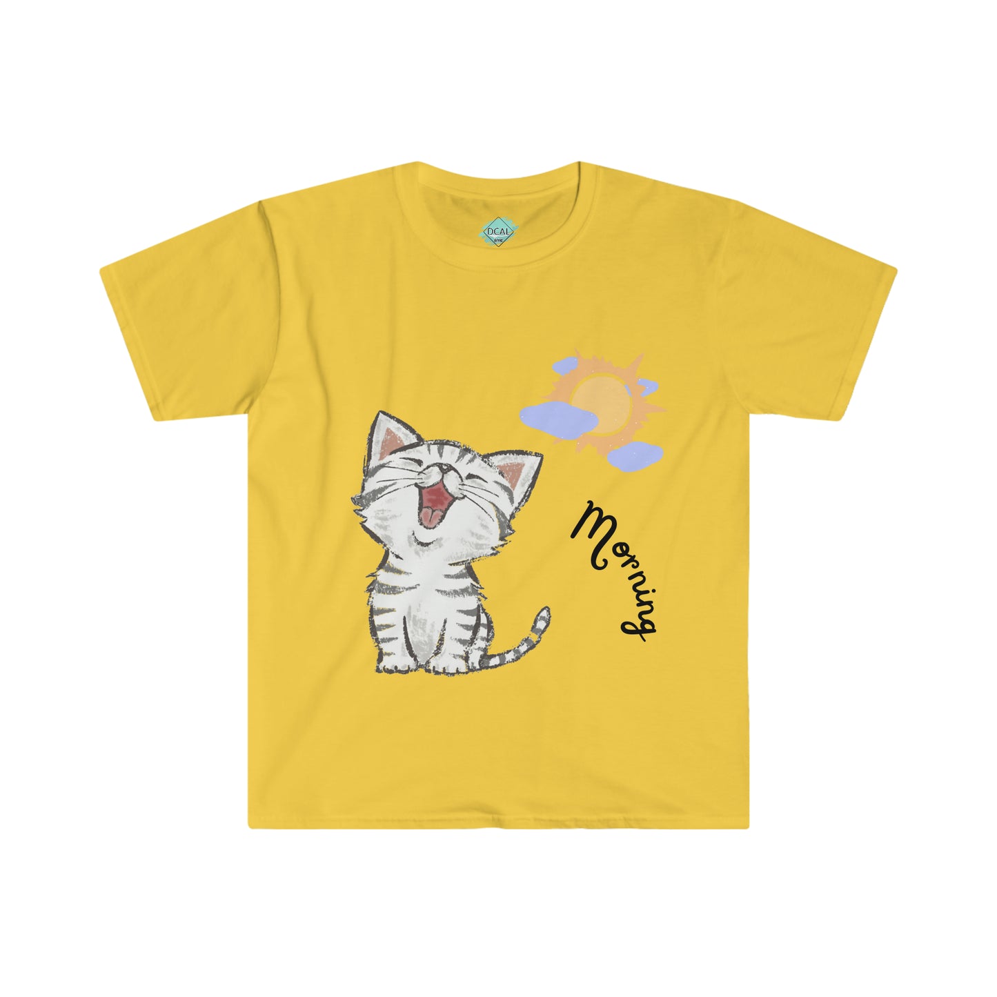 DCAL Meow Collection "Morning"  Unisex Soft style T-Shirt