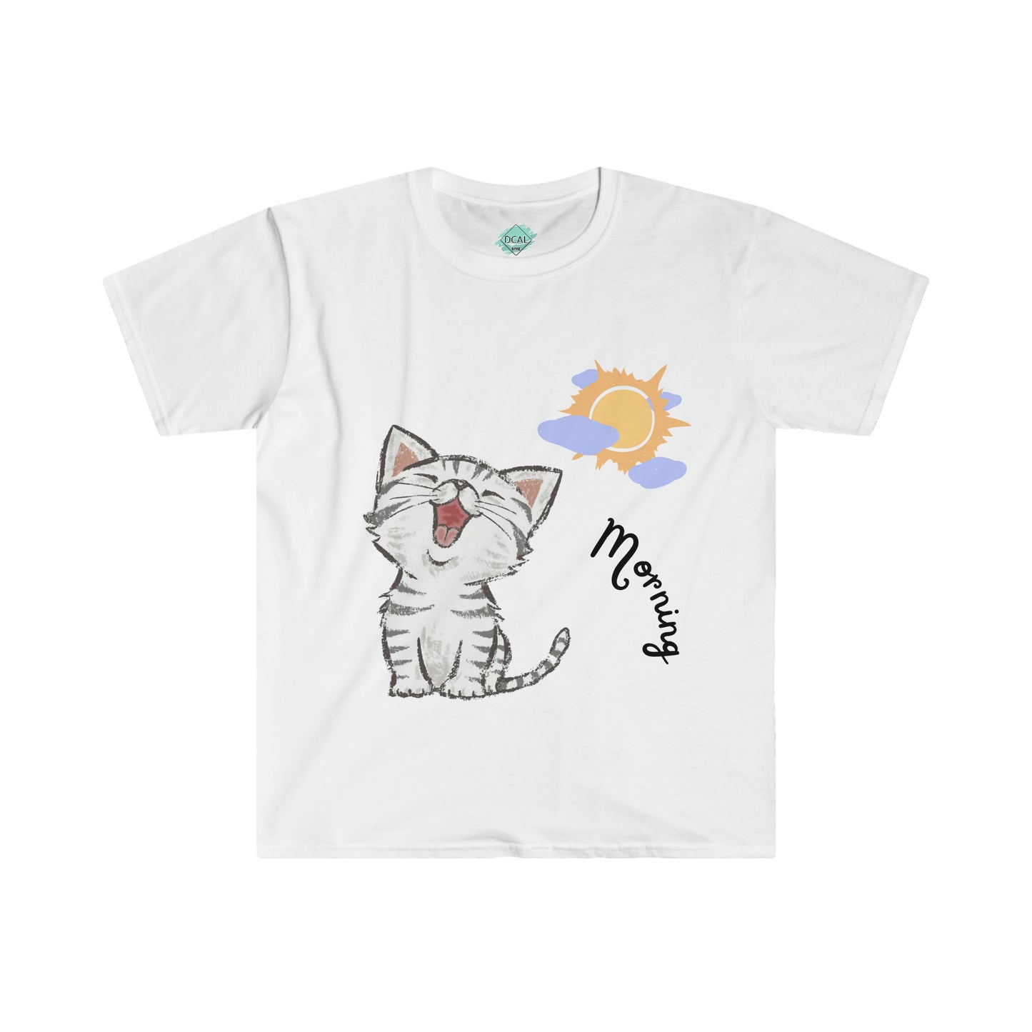 DCAL Meow Collection "Morning"  Unisex Soft style T-Shirt