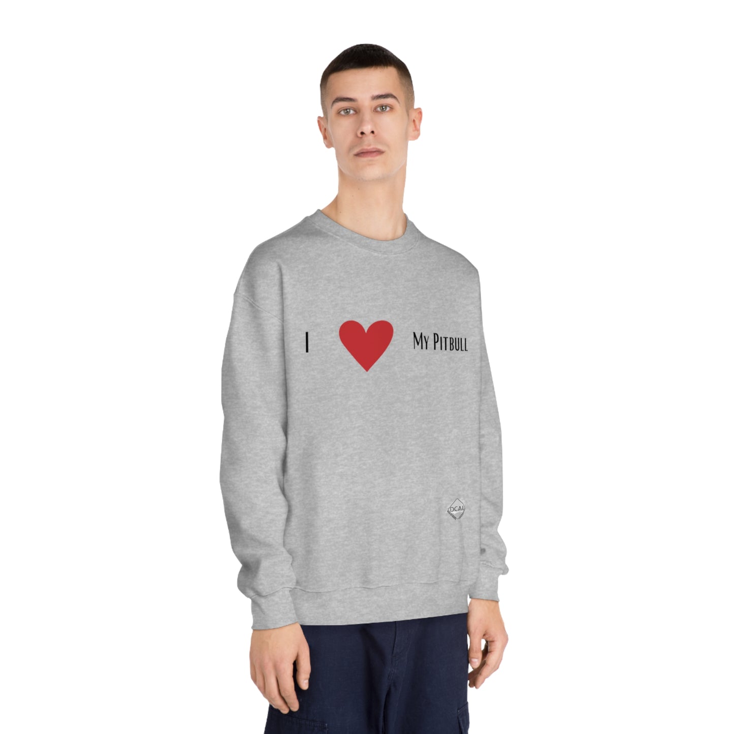 DCAL Graphic Tees "I Heart My PitBull" Unisex DryBlend® Crewneck Sweatshirt