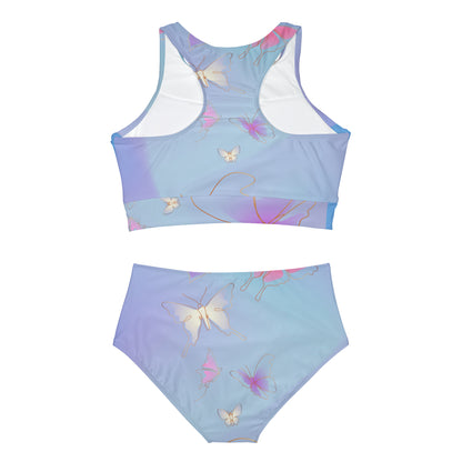 DCAL Swimwear "Butterfly" Sporty Bikini Set