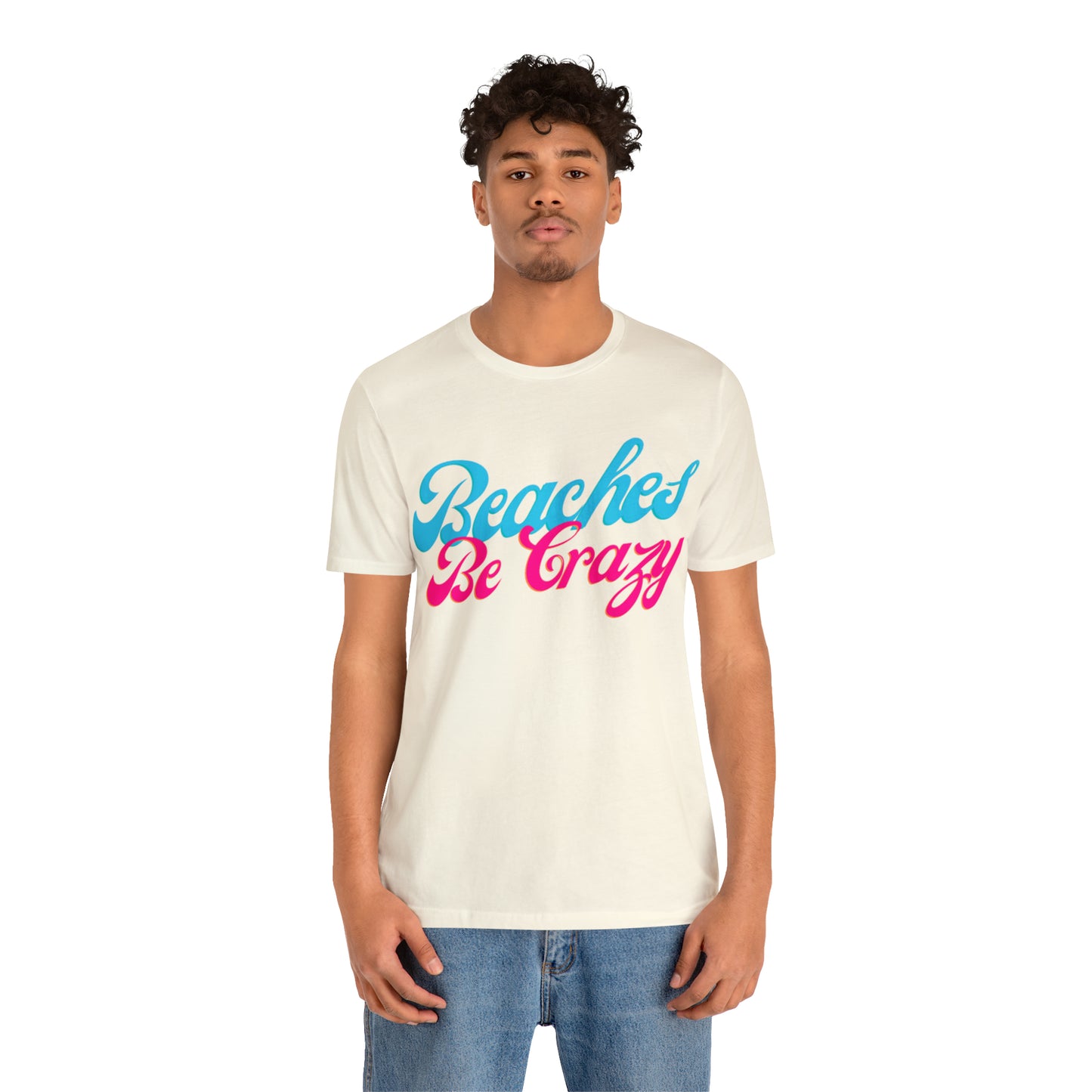 DCAL Beach Collection "Beaches Be Crazy' Unisex Jersey Short Sleeve Tee