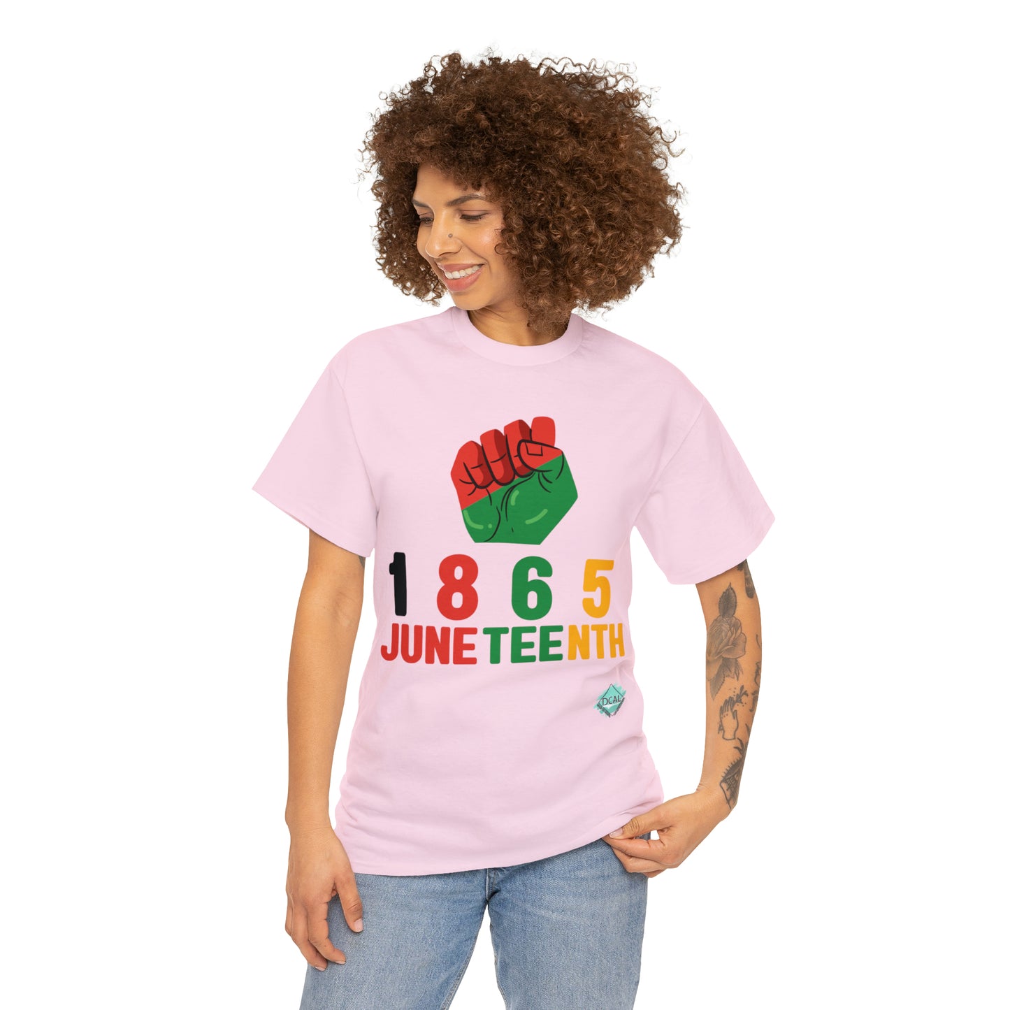 DCAL Juneteenth "1865 Fist" Unisex Heavy Cotton Tee