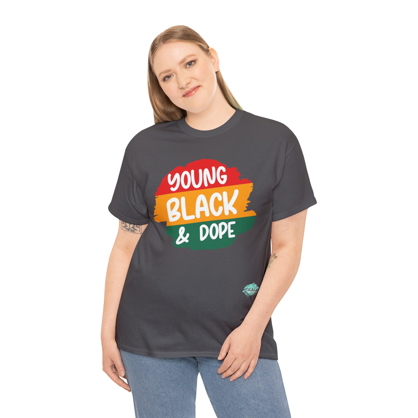 DCAL Juneteenth "Young Black and Dope" Unisex Heavy Cotton Tee