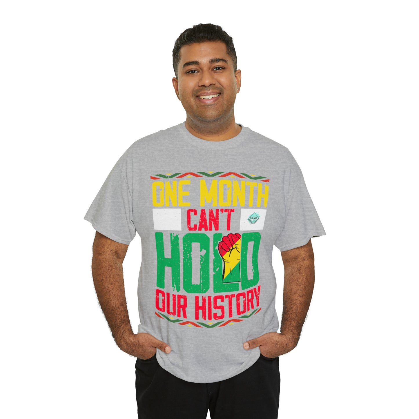 DCAL Juneteenth "Can't Hold Our History" Unisex Heavy Cotton Tee