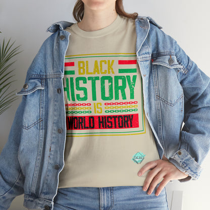 DCAL Juneteenth "World History" Unisex Heavy Cotton Tee