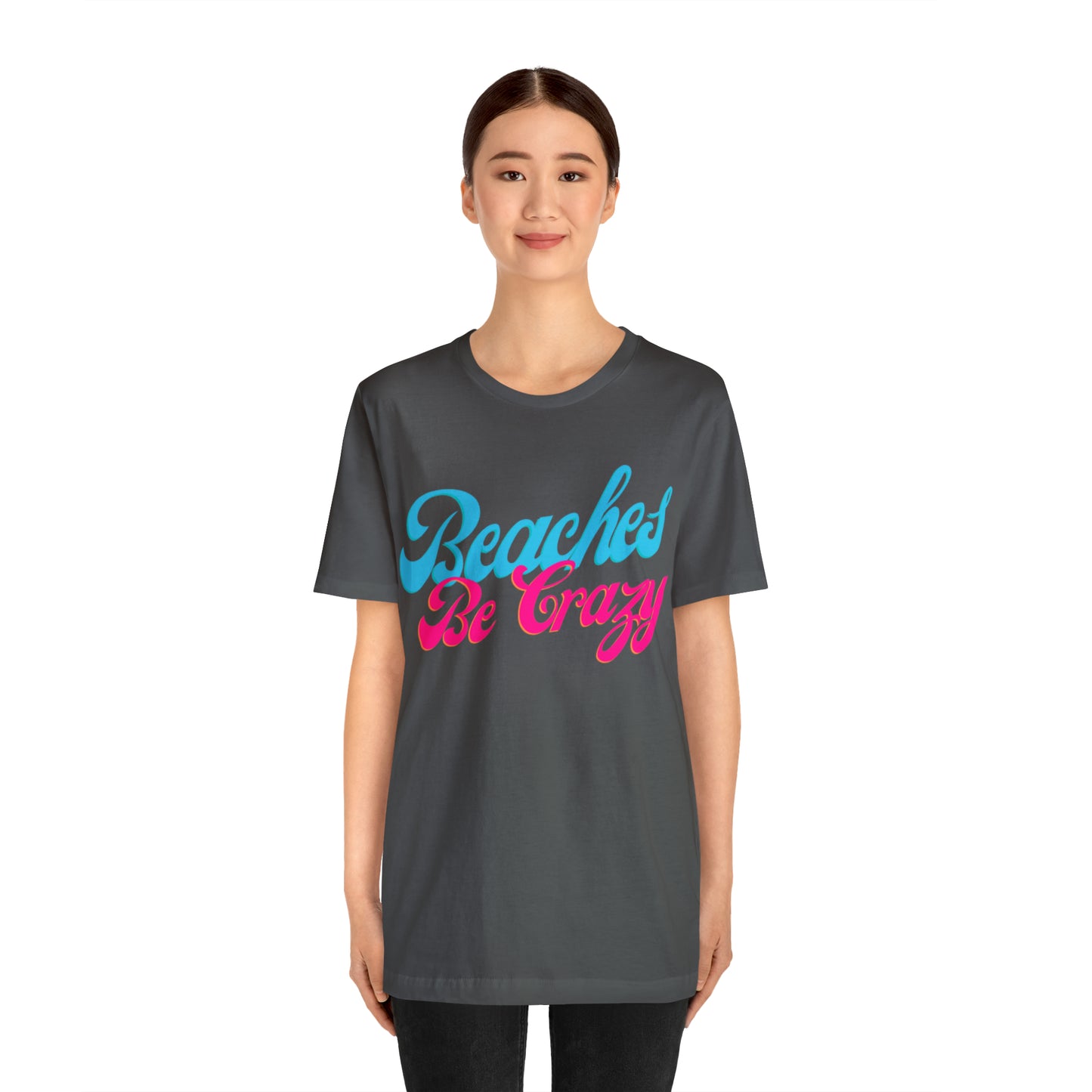 DCAL Beach Collection "Beaches Be Crazy' Unisex Jersey Short Sleeve Tee