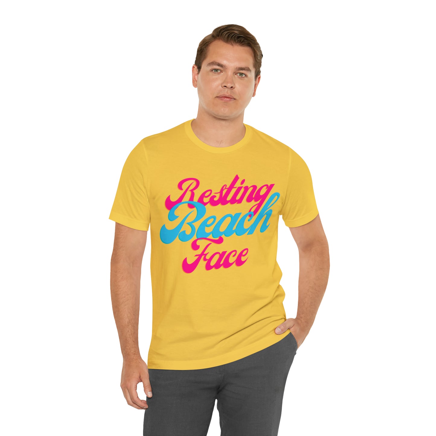 DCAL Beach Collection "Resting Beach Face" Unisex Jersey Short Sleeve Tee