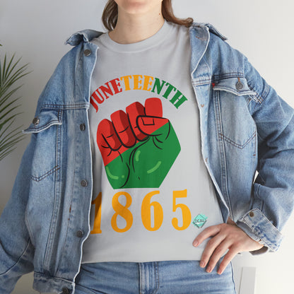 DCAL Juneteenth "1865 Fist" Unisex Heavy Cotton Tee