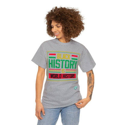 DCAL Juneteenth "World History" Unisex Heavy Cotton Tee