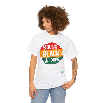 DCAL Juneteenth "Young Black and Dope" Unisex Heavy Cotton Tee