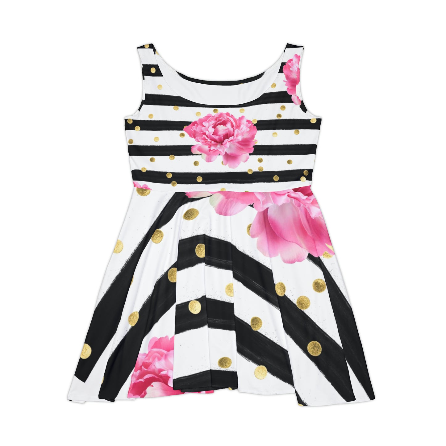 DCAL Formal "Pink Flower" Women's Skater Dress